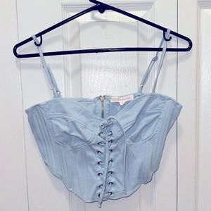 Blue Jean Crop Top